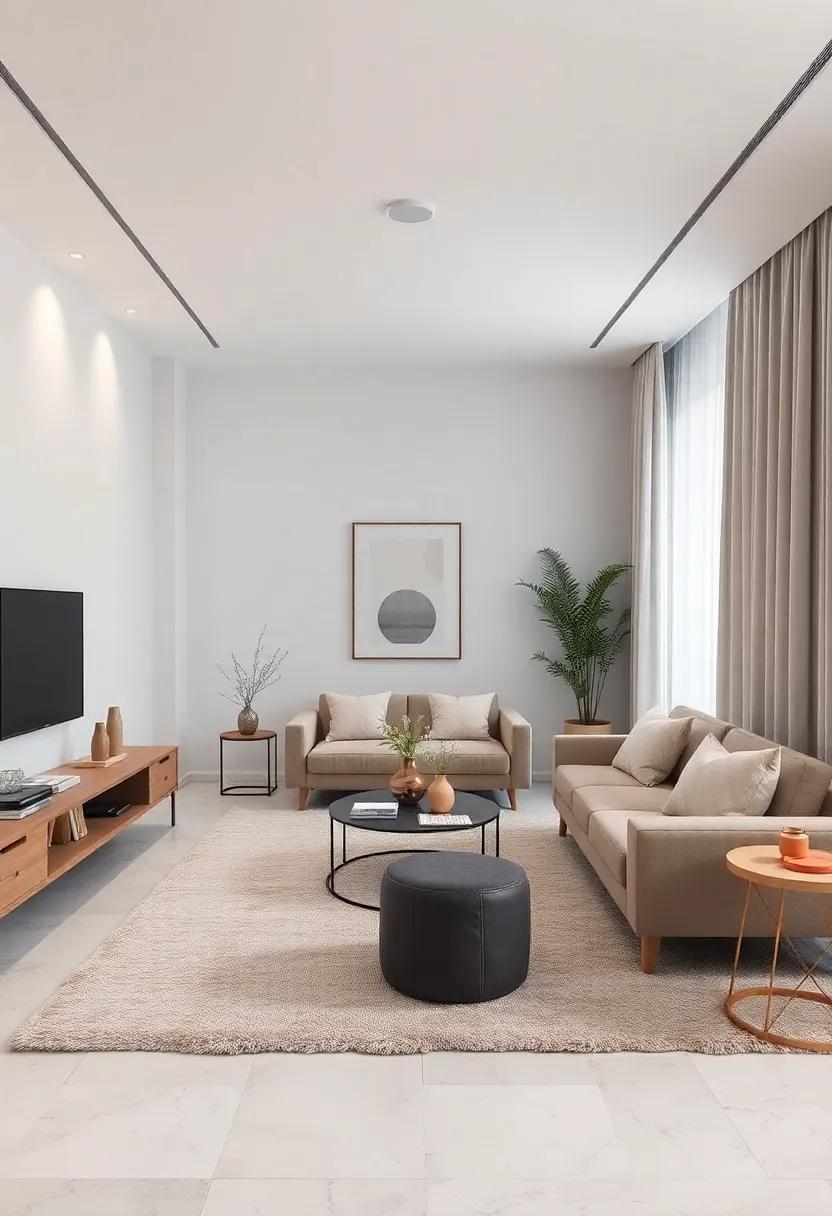 Neutral Rugs: Lay down a plush,‌ neutral area rug to‍ anchor the space⁤ and add comfort‌ underfoot, enhancing the minimalist vibe without distraction