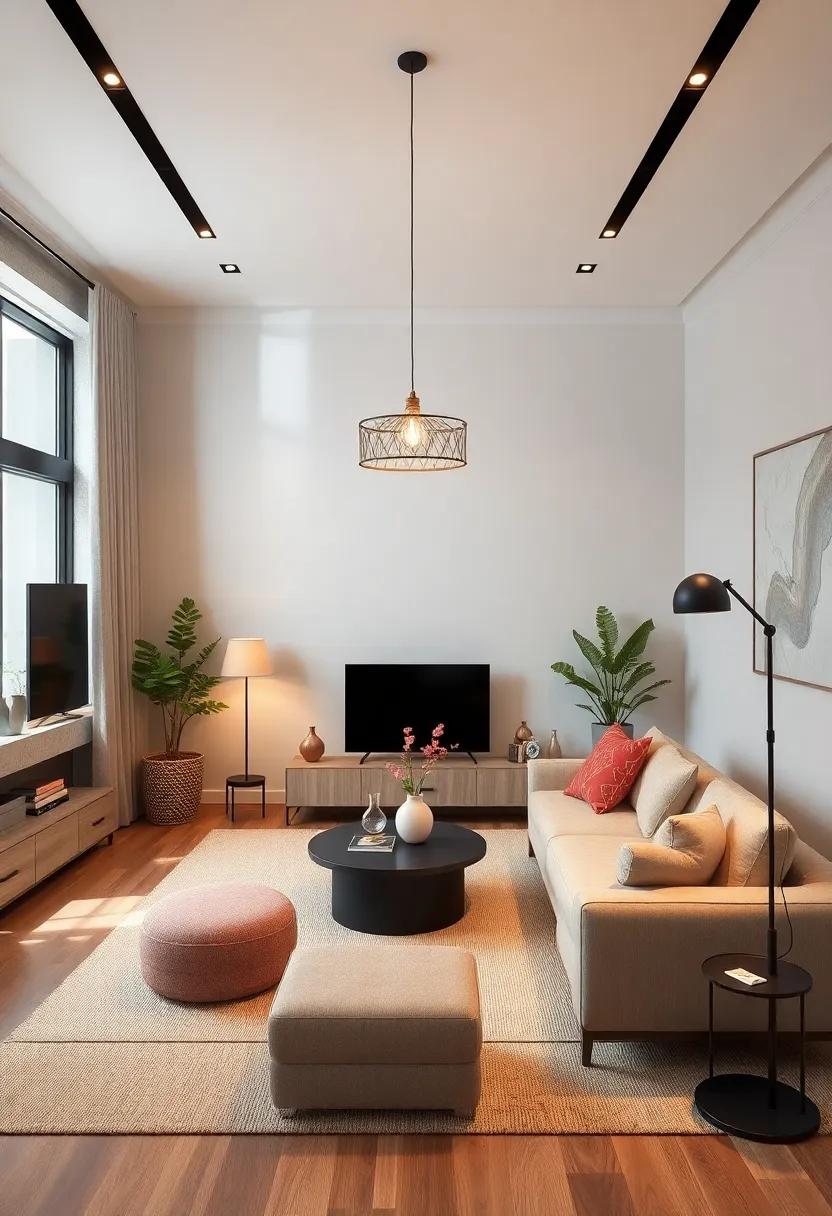 Streamlined Lighting: opt for modern pendant lights ⁢or ‌simple floor lamps that complement your design while providing ⁣ample illumination without excessive ornamentation