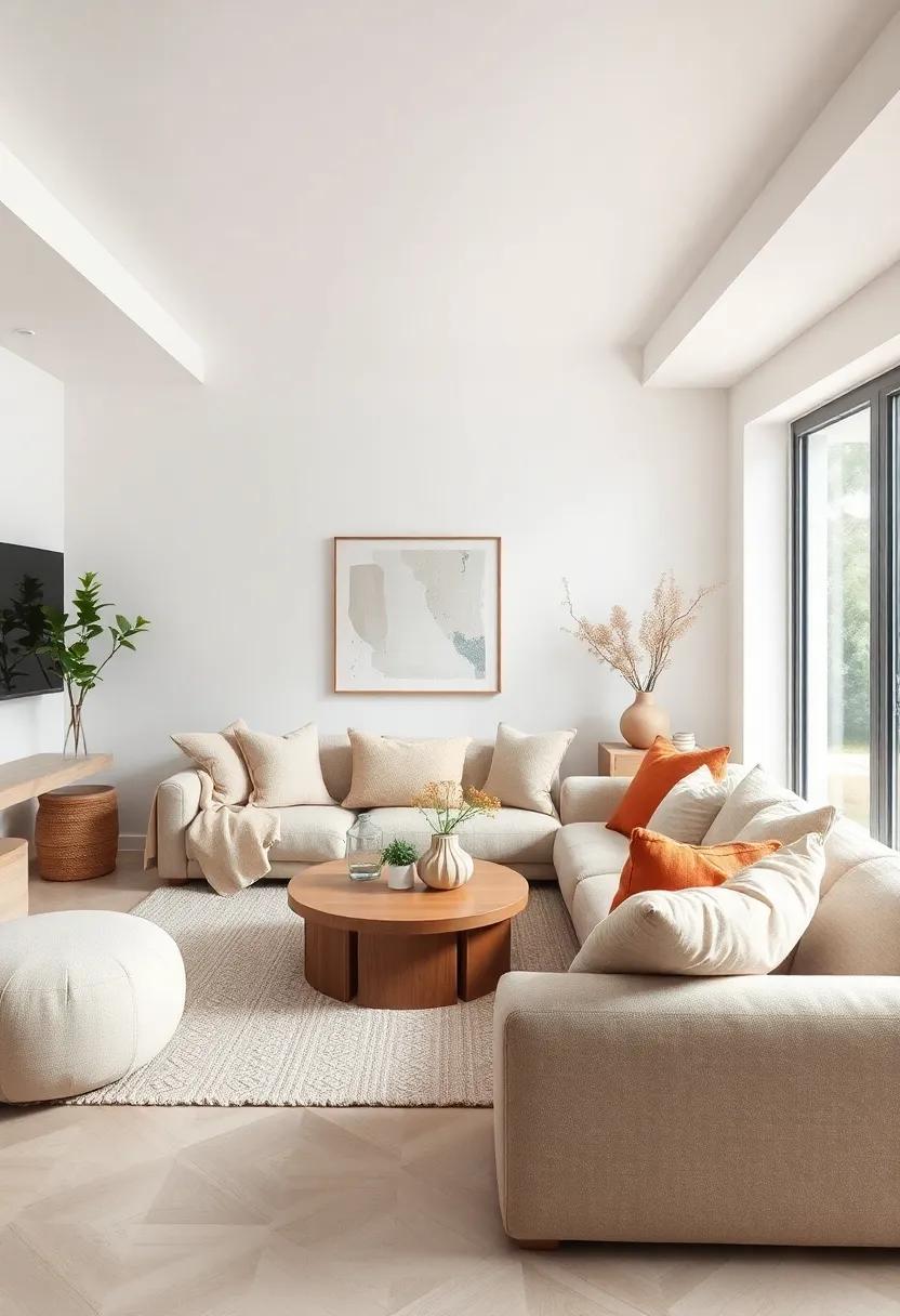 Layered Textures: Introduce⁣ a ⁤mixture ⁢of textiles, such‌ as linen throws and ⁤cotton‍ cushions,⁢ to add depth​ while‍ maintaining a⁢ serene aesthetic