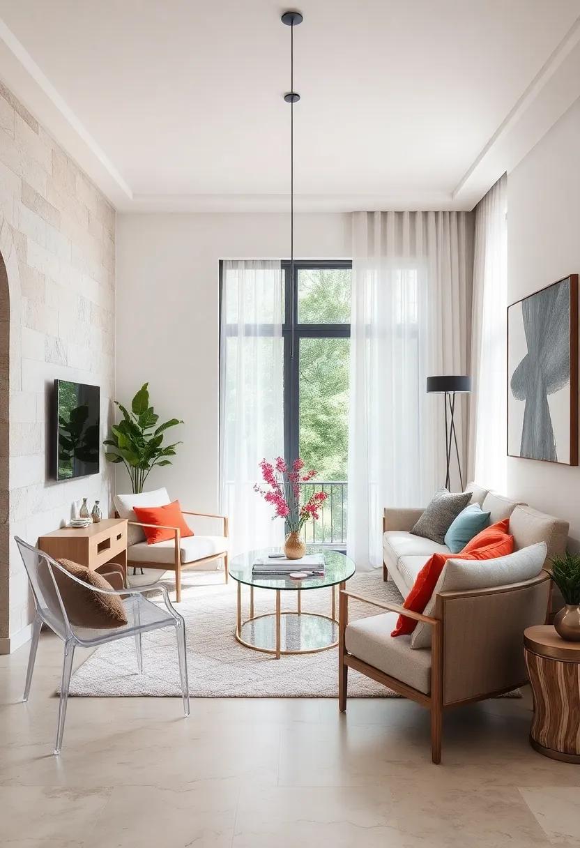 Clear Furniture: ⁣Opt for transparent furniture pieces,⁢ like acrylic chairs or glass coffee tables, which⁤ can give the illusion ⁤of more space ​while maintaining style