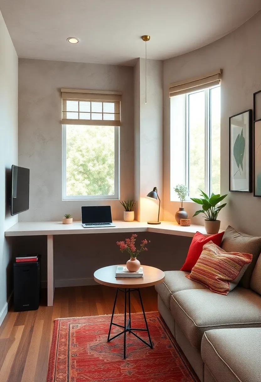 Fold-Down‌ Desks: ​Integrate⁤ fold-down desks into your walls to create‌ a ⁢workspace that ​can be concealed when ⁣not ​in use, ‍perfect ⁤for tiny living