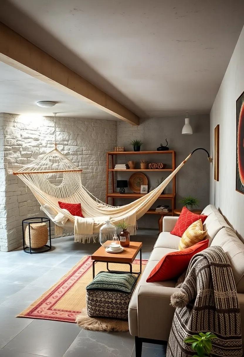 Chill Zone: Create a relaxation zone in your basement or attic with a hammock and soft seating, complete⁣ with cushions and throws for ultimate ⁢comfort
