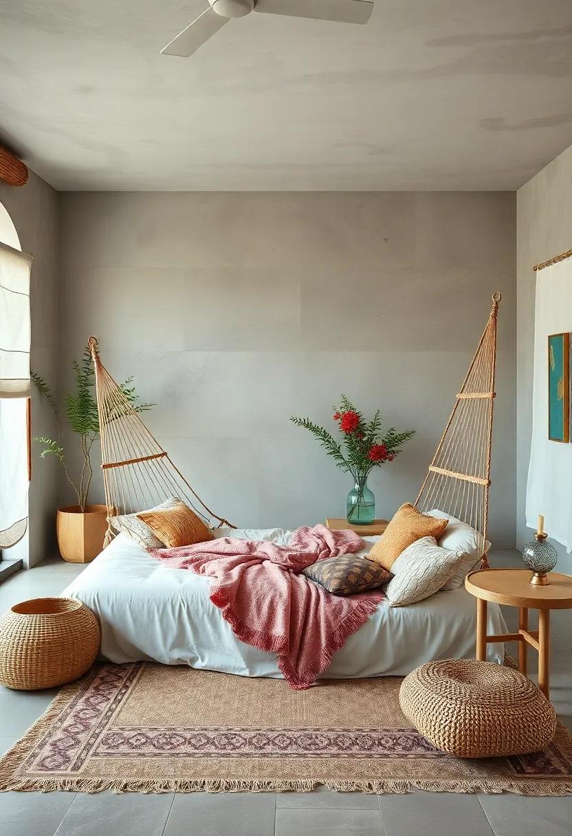 Dreamy Bedroom: Swap traditional beds for hammocks in ⁤a bohemian ‌bedroom setup, allowing the gentle sway to rock you⁤ into a peaceful slumber
