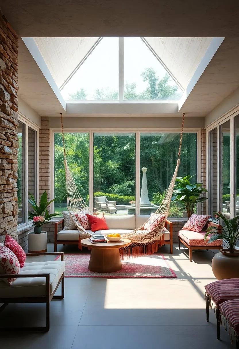 Floating Dreams: Suspend a hammock from the ceiling of your sunroom,allowing for a dreamy,suspended⁢ seating ​option that invites relaxation and daydreaming
