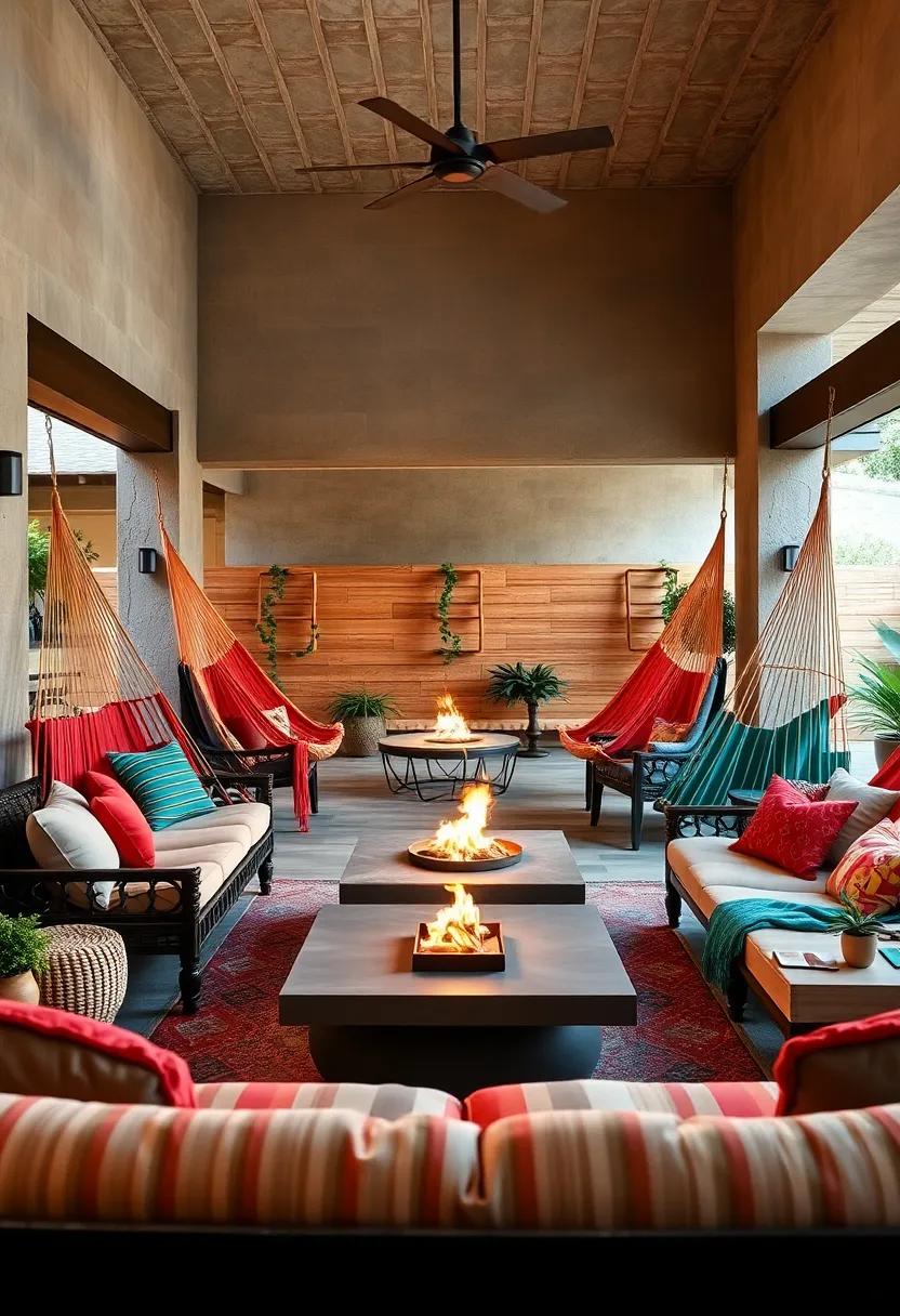 Outdoor Oasis: Set up ​hammocks around a fire pit in your backyard, perfect for evenings⁣ spent sharing stories under the stars with friends and family