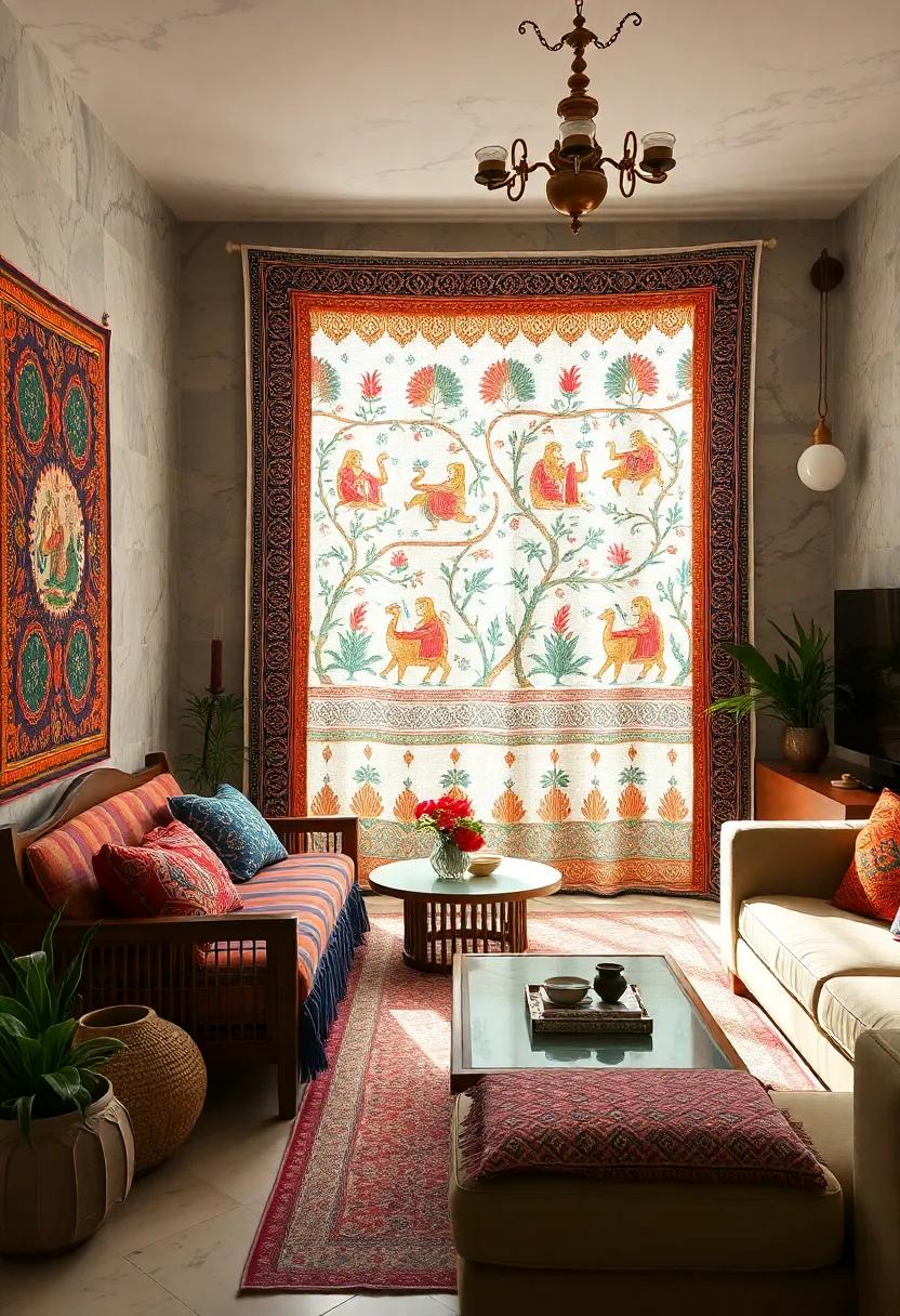 pattachitra Tapestry: Originating​ from Odisha, these hand-painted scrolls tell ancient stories through their intricate detailing and vibrant colors