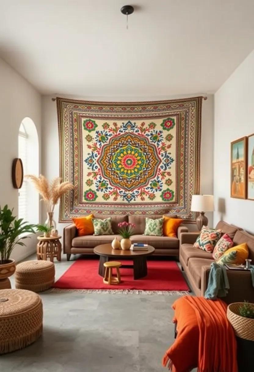 Kutch Shisha Tapestry:⁢ The use of reflective elements in this ⁤embroidery elevates a boho aesthetic, ⁤infusing a sense of travel and culture into ‌your ⁢space