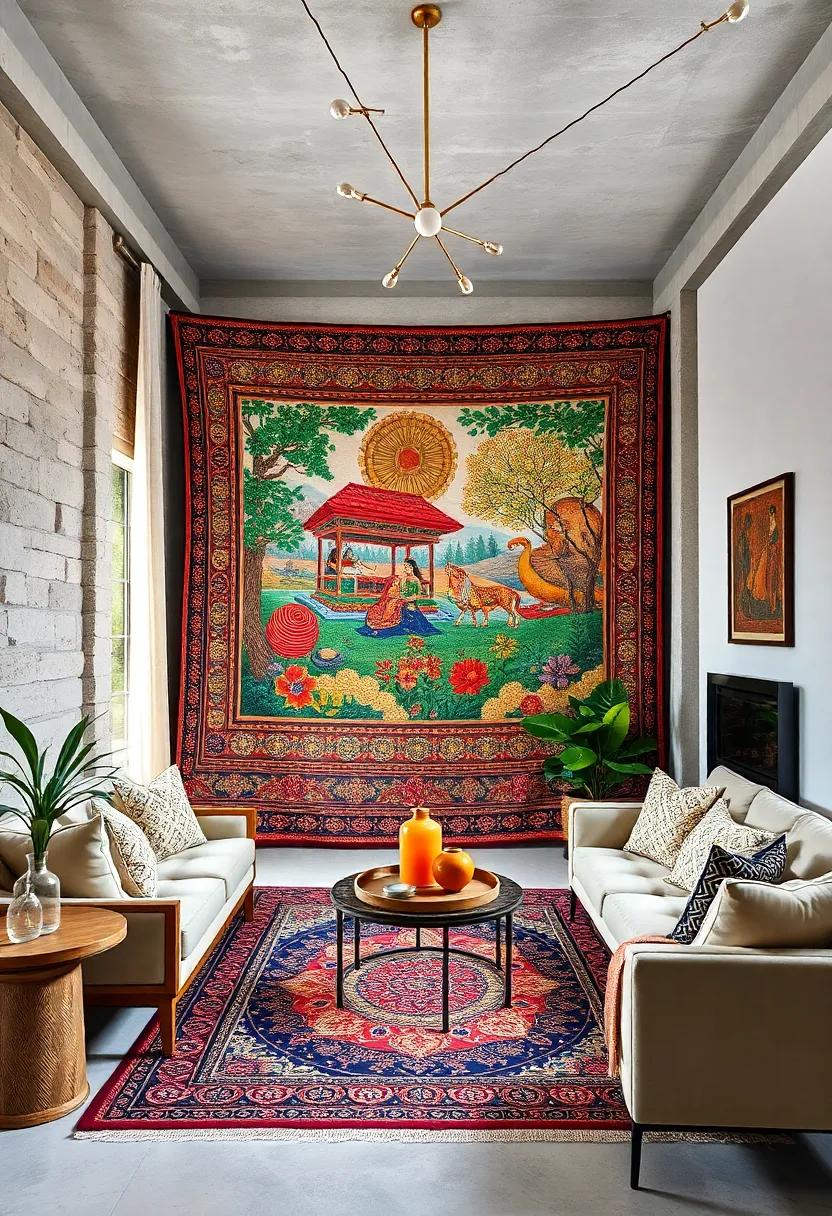 Tanjore Style Tapestry: ​Infused with traditional South Indian artistry, this tapestry combines regal imagery ⁢and vibrant colors ‌that ​capture the eye