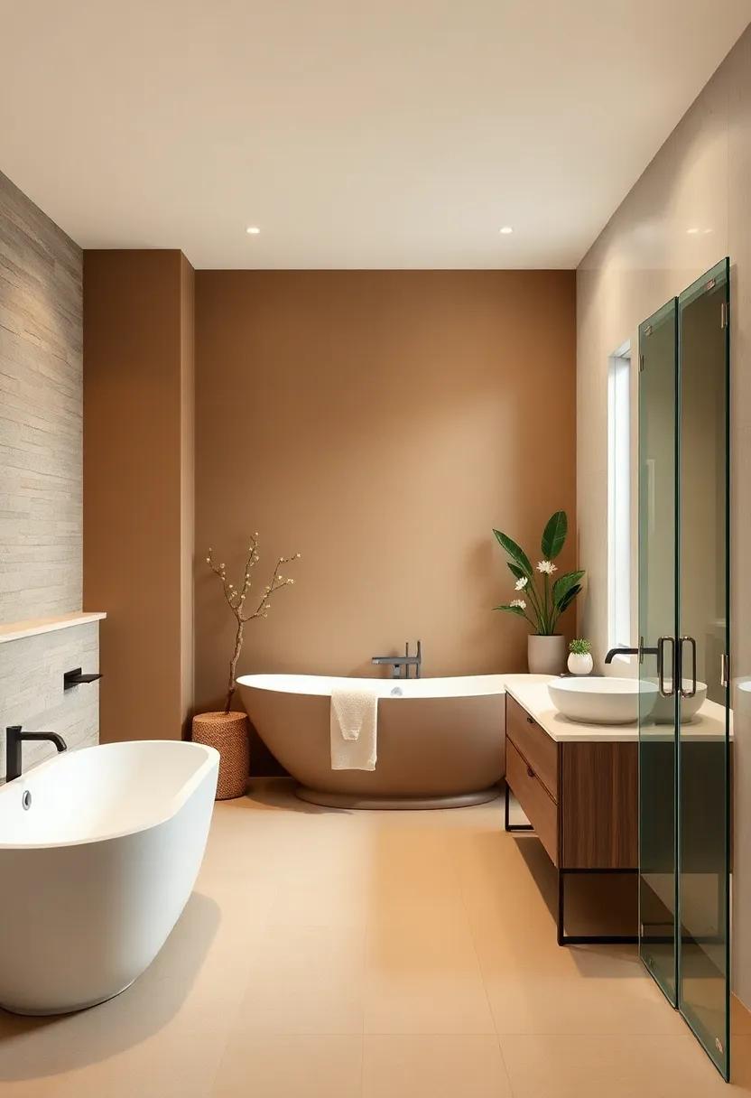 Rich Brown and​ Soft Ivory: Bringing‌ classic ​elegance to your bathroom, this duo ⁢promotes a timeless appeal while remaining contemporary