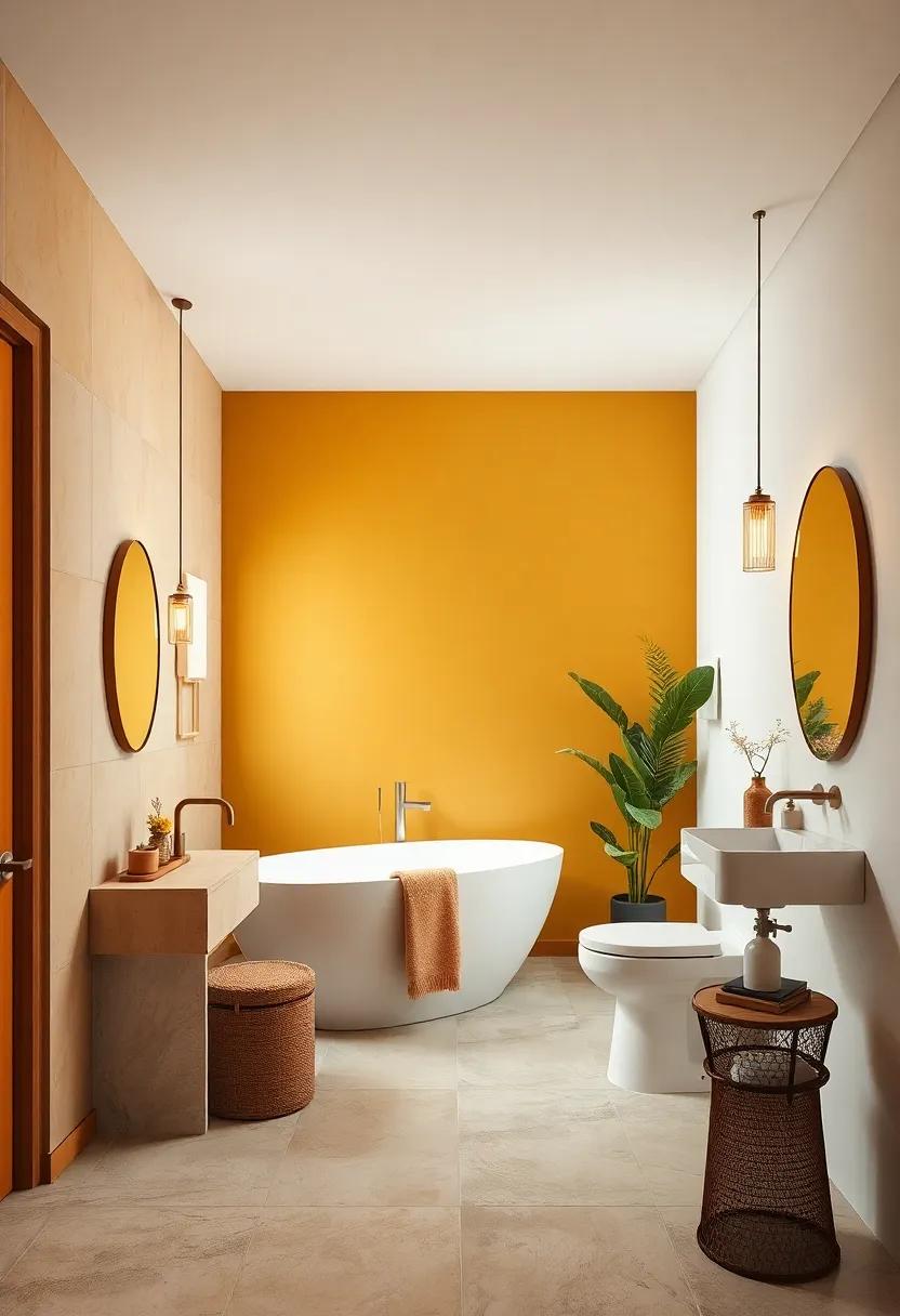 Muted Mustard and Warm White: A bright yet mellow mix that ‌energizes the space ​while maintaining a cozy feel