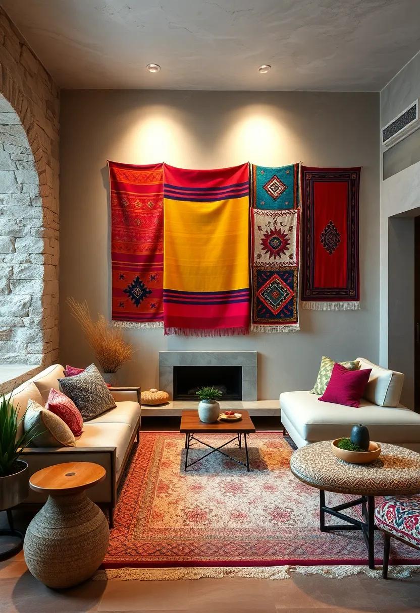 Create​ a textile gallery: Arrange a collection of ​smaller Andean ‌textiles ⁣in a gallery-style layout to create an eye-catching wall display