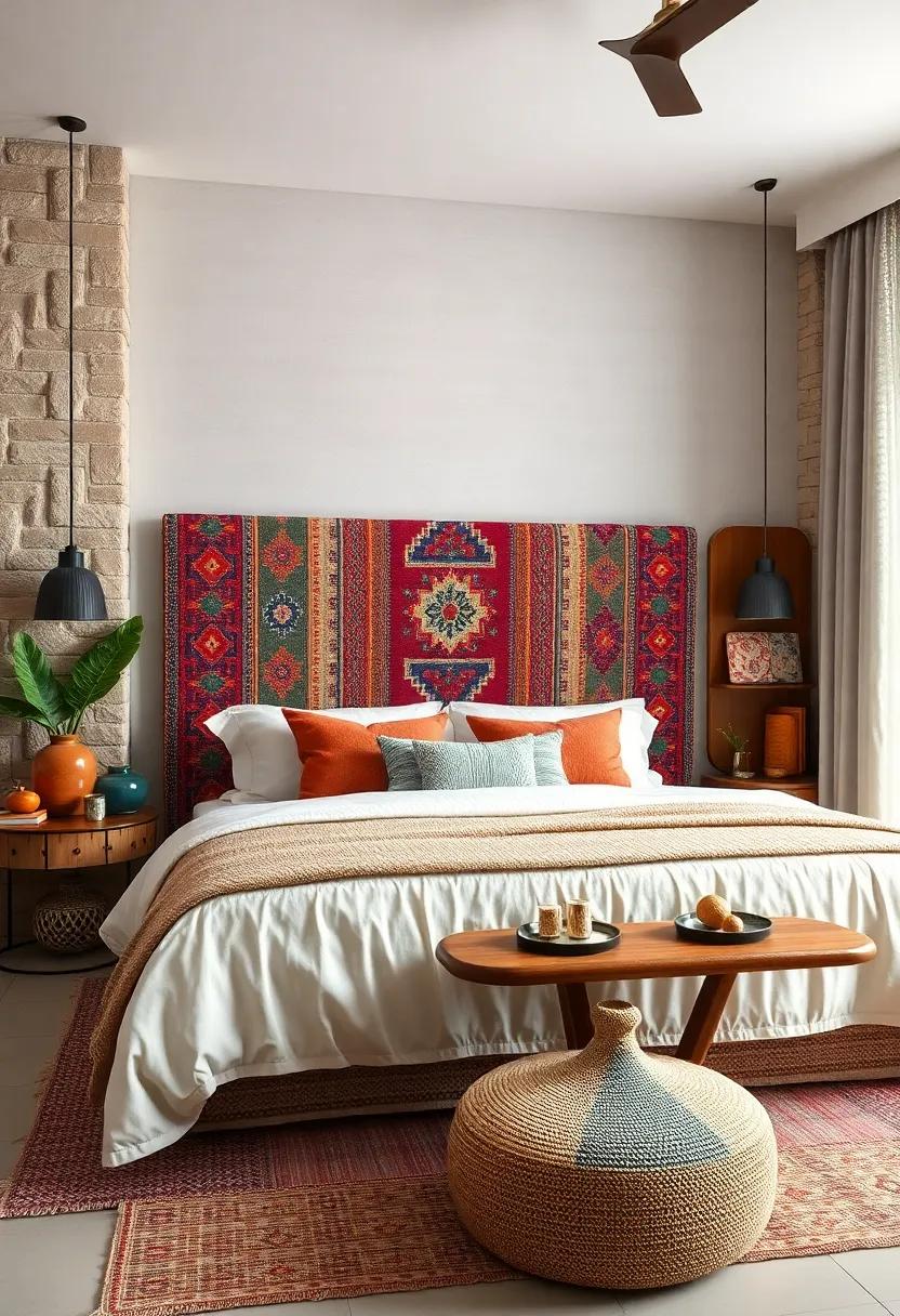 Creative⁢ headboard design: Use panels ⁢of Andean‌ textiles to⁣ create an eye-catching ​upholstered headboard that transforms ‍your⁢ bedroom