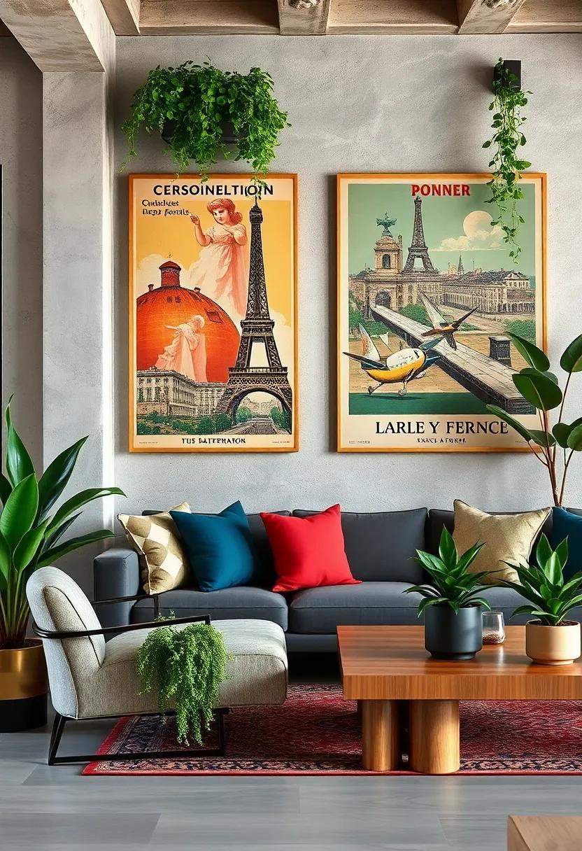 Style with Plants: ⁣Surround vintage posters⁤ with greenery, ‌such ​as trailing ‍plants​ or succulent arrangements,​ to bring ⁢life to the⁢ artwork