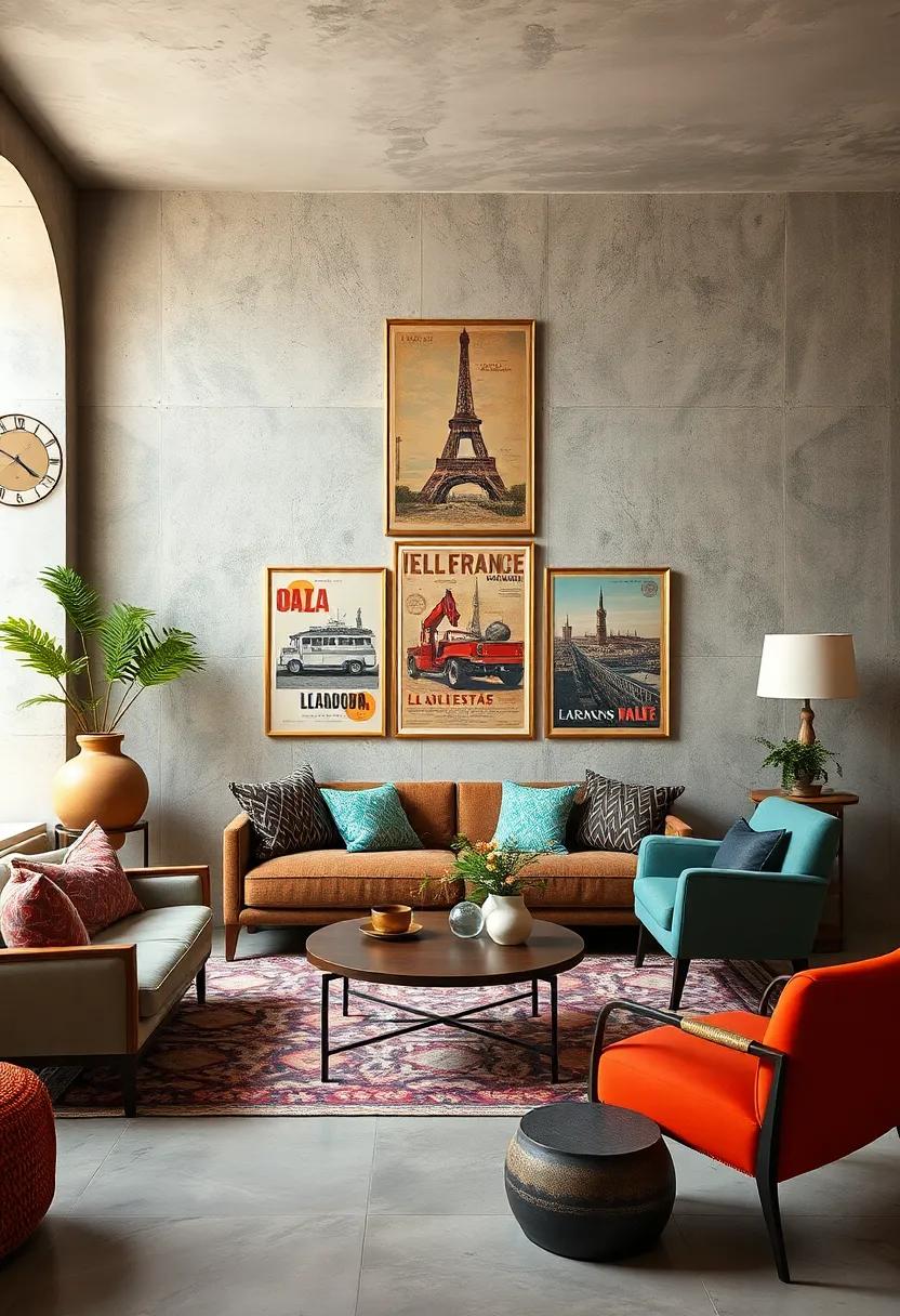 Mix with Modern Art: Combine vintage posters ​with⁤ contemporary artwork for an eclectic aesthetic ⁣that bridges the​ gap between eras