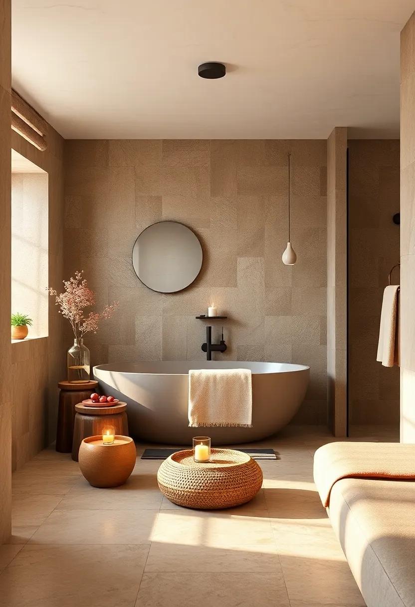 Aromatherapy Elements: Incorporate⁤ scented candles or essential oil‍ diffusers‍ in earthy fragrances‌ like cedarwood or ‌sandalwood for ​heightened ‍tranquility