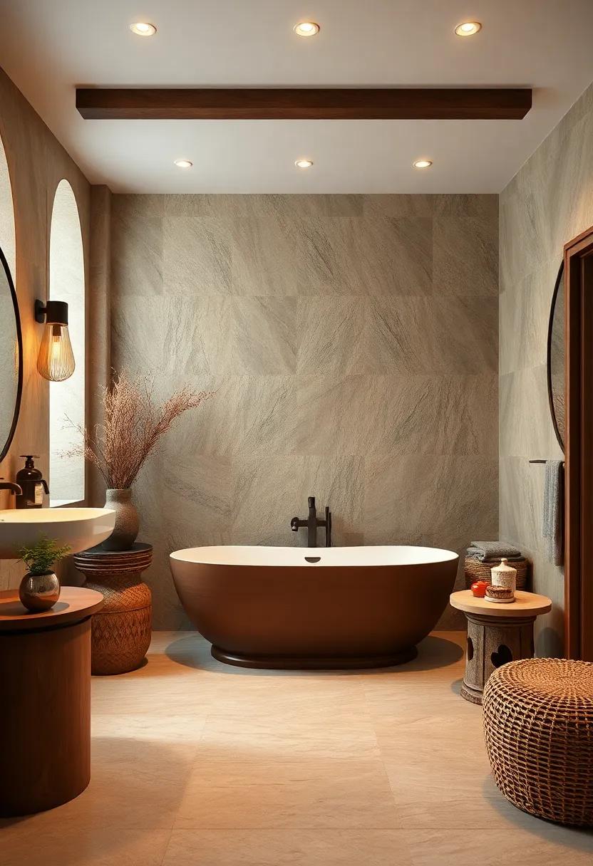 Bathtub​ Oasis: Opt for​ a ​freestanding​ tub with a warm finish, creating a focal‍ point ⁤that invites relaxation