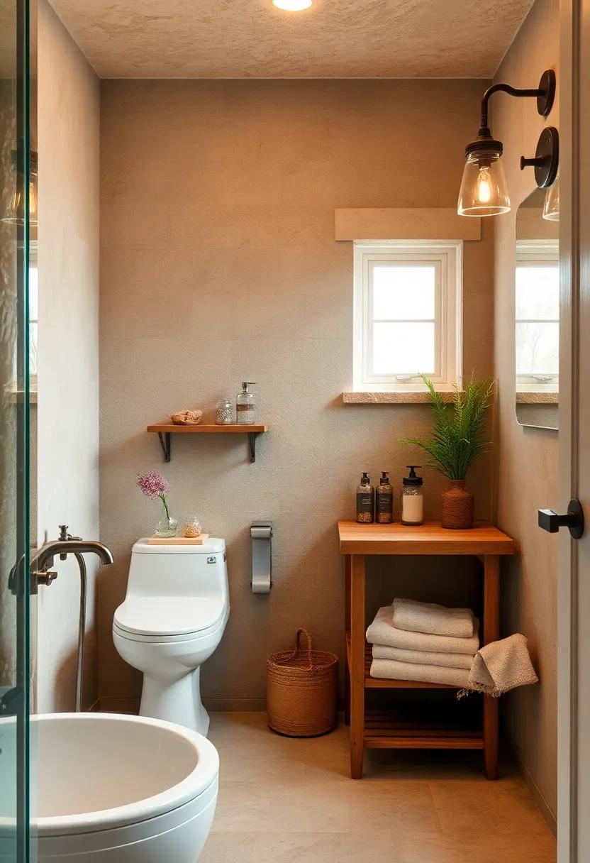 Mason Jar Storage: Utilize mason jars for storing cotton balls or toiletries, ‌blending utility ⁢with rustic charm