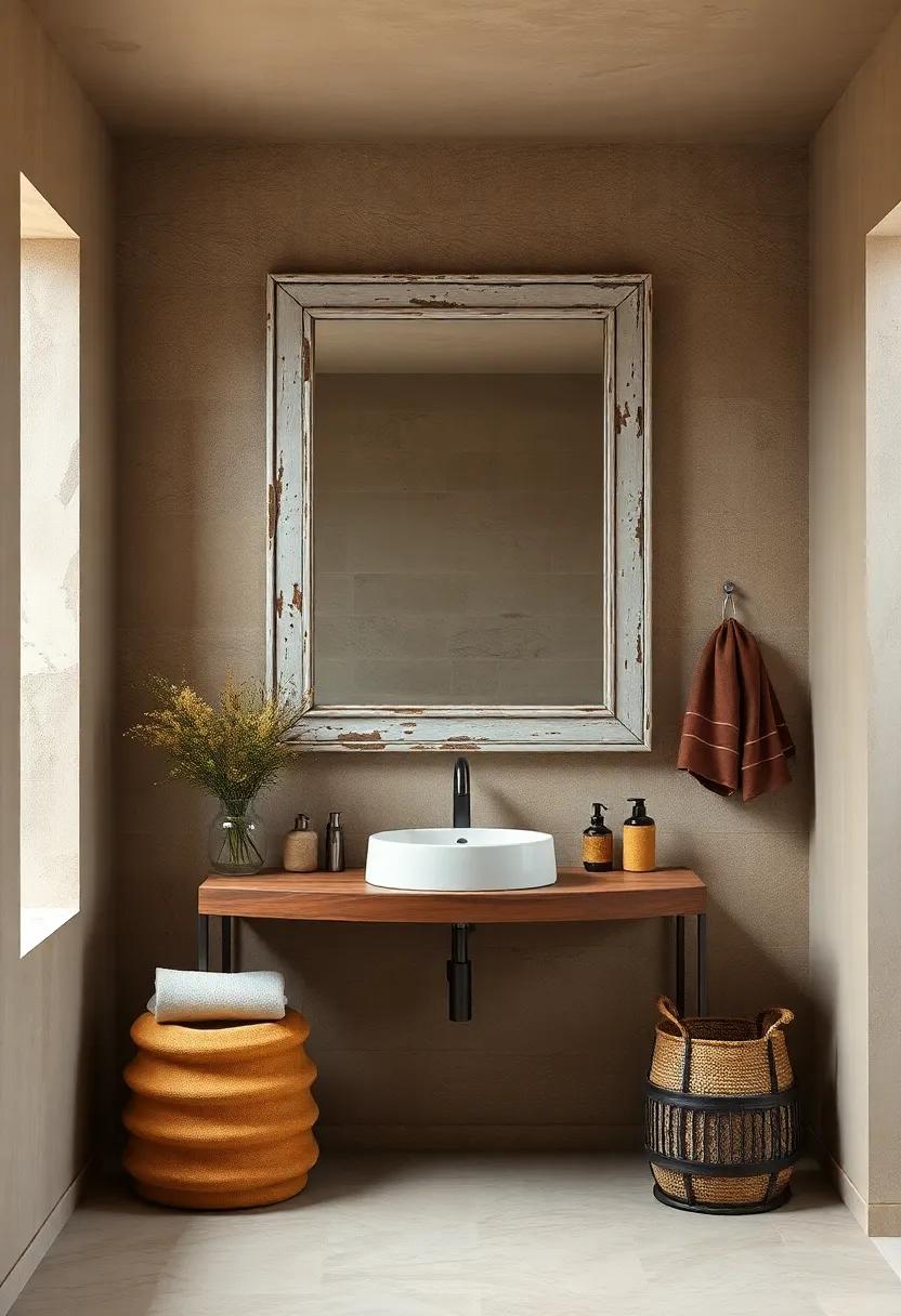 Vintage Mirrors: Hang a distressed or antique ‌mirror ‍to reflect ​warmth and light,adding ‌dimension to ⁤the bathroom