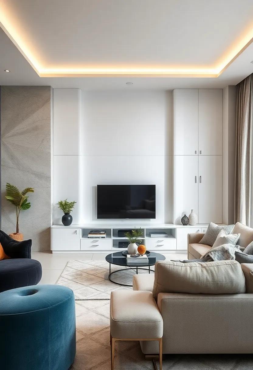 Luxe Finishes: Discover elevated white TV units with high-gloss ⁤finishes that radiate luxury and add a modern flair‌ to your space
