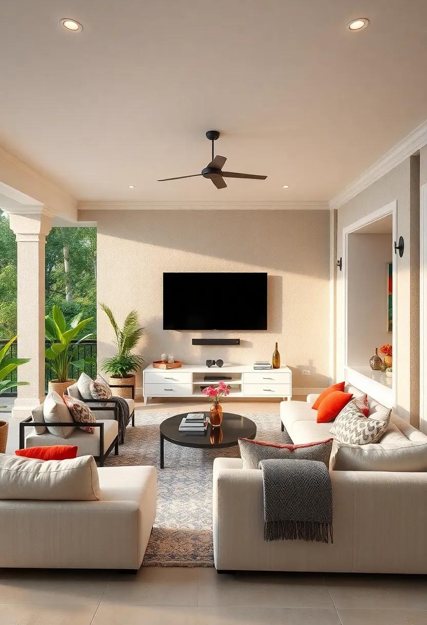 Outdoor Aesthetics: Brighten up enclosed patios or sunrooms with white TV ‍units that bring the essence of indoor comfort to outdoor spaces