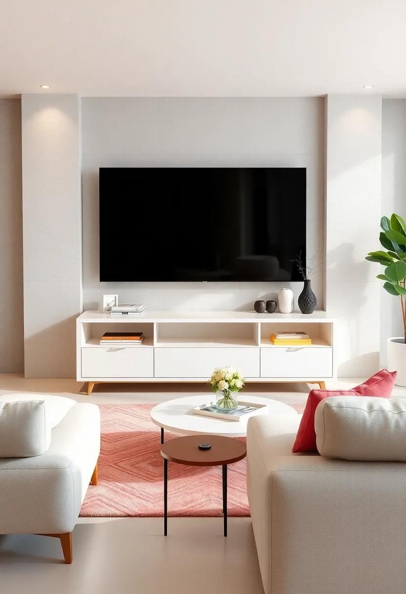 Mid-Century Modern: delve into the iconic shapes​ of ⁣mid-century modern ‌white TV units that offer‌ retro vibes with a‍ contemporary twist