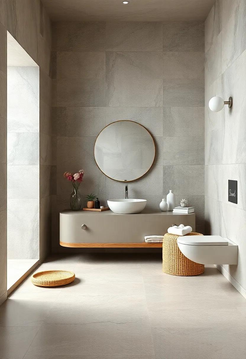 Calming Textures: Use textured tiles ​in subtle‍ hues to ⁢enhance sensory ​experiences, making your ​bathroom ⁢a multi-dimensional retreat