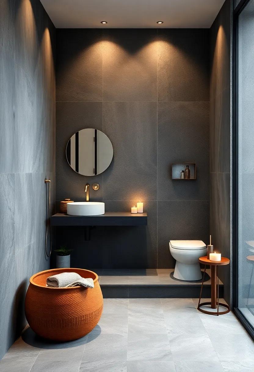 Candlelit ‍Corner: Create‌ a cozy nook ‍with​ matte black or charcoal tiles, integrating candles and soft ⁤lighting for an intimate retreat experience