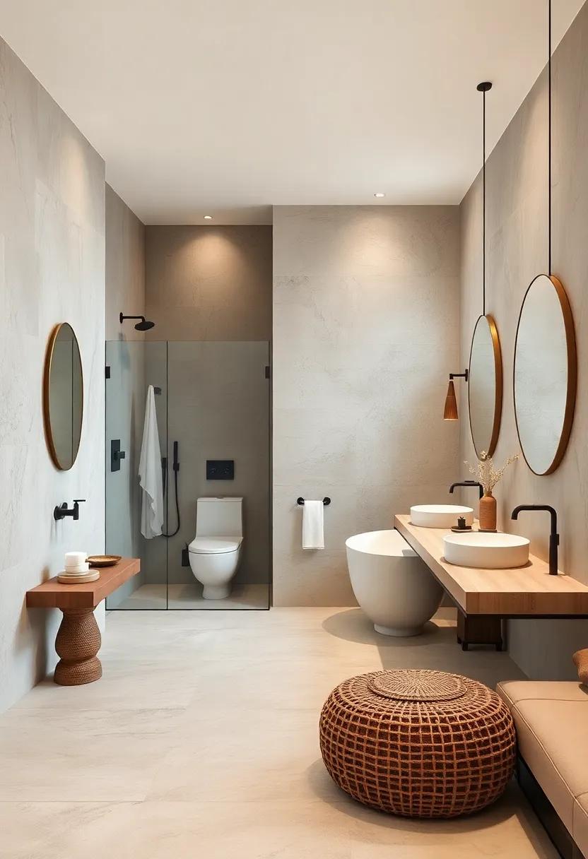 Concrete Chic: Opt for polished concrete⁤ tiles in neutral tones ‌for ‍a modern, industrial look that ⁢remains understated and serene