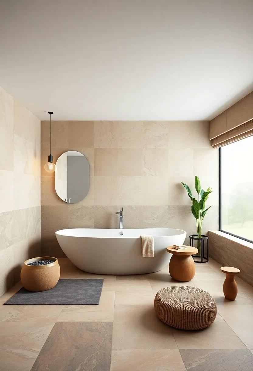 Lose Yourself in Nature: Create a peaceful ambiance with earthy-toned ⁣tiles that mimic ⁣stones or driftwood, bringing the serenity of the outdoors into your ⁢bathroom