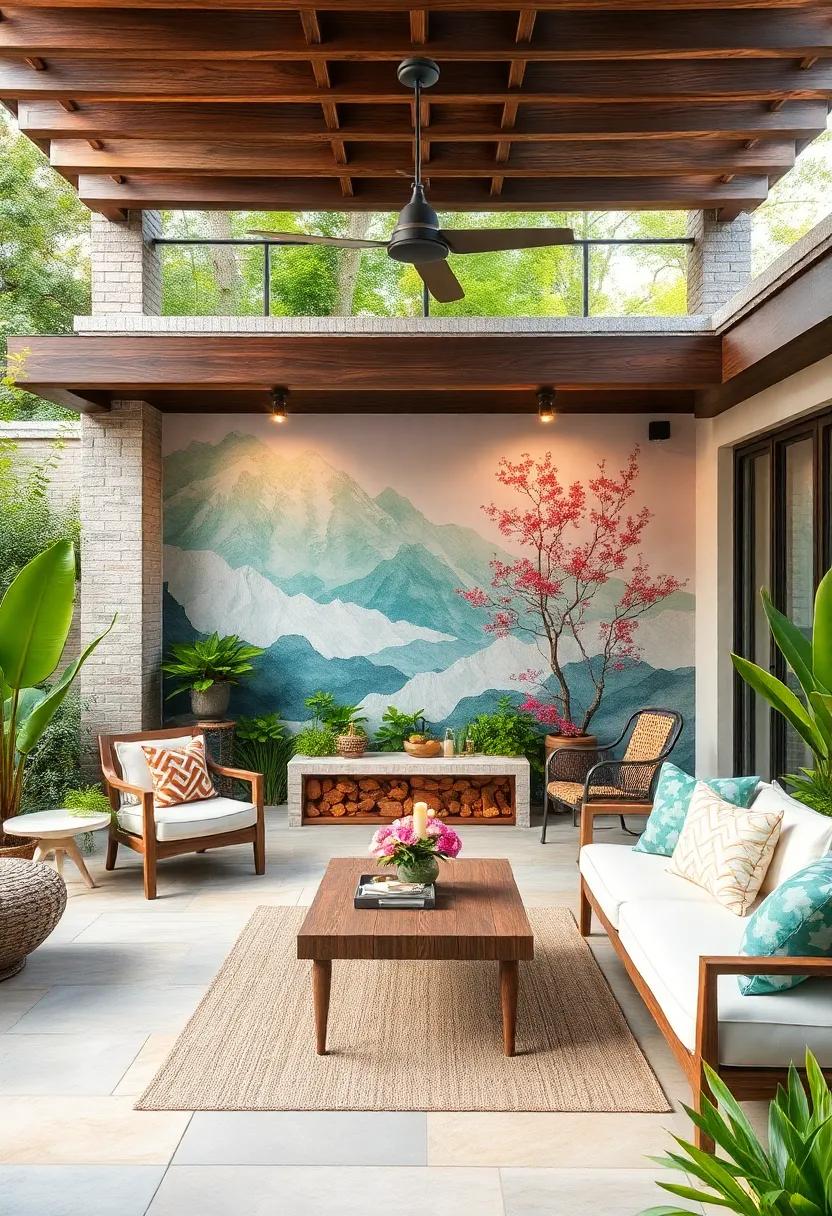 Artistic Watercolor Murals: Consider​ installing an ‌artistic mural ⁢that reflects natural landscapes, bringing a piece of⁤ that serenity to your outdoor setting