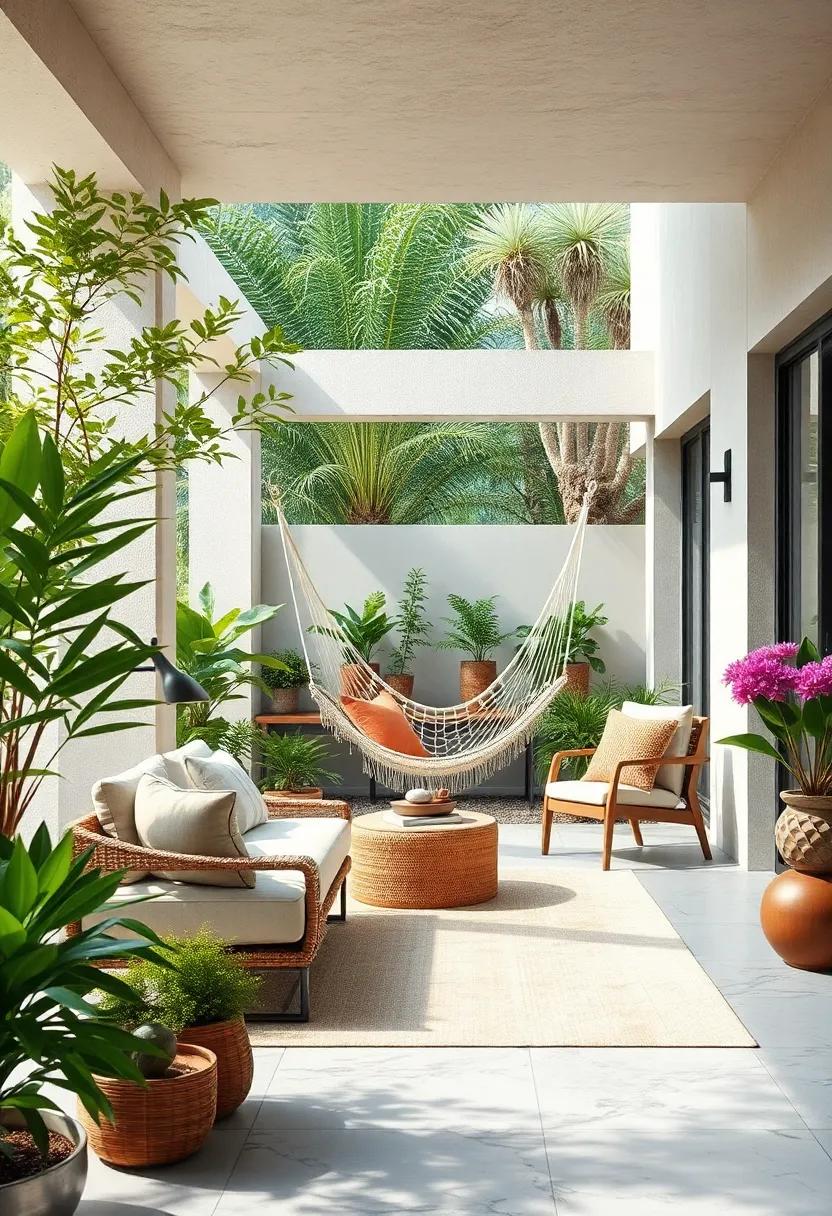 hammock Hideaways: ⁢Install a ‍hammock or‌ swing chairs within greenery for a‍ leisurely spot ⁣to unwind and ‌embrace gentle ‌afternoon breezes