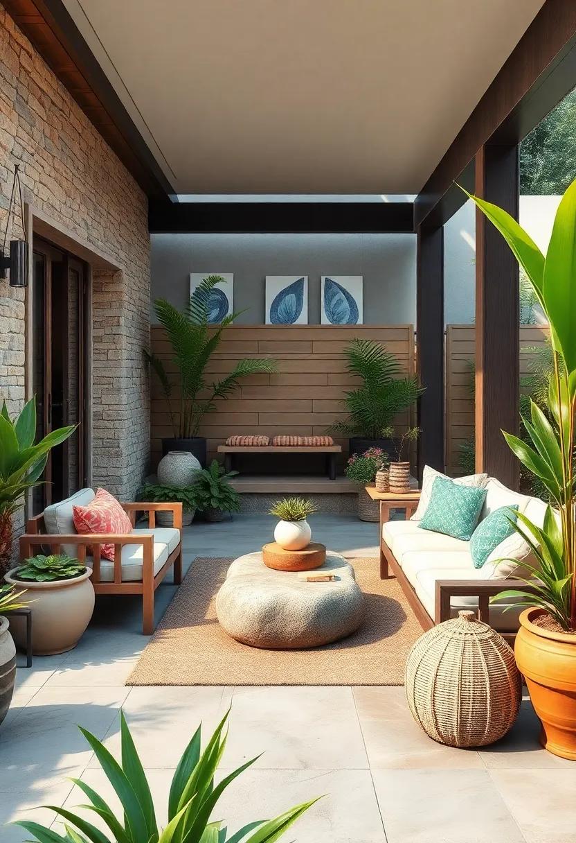 Nature-Inspired Decor:⁤ Include decor items made from natural materials, such as ⁢driftwood sculptures or terracotta pots, to enhance ⁣the organic⁤ feel