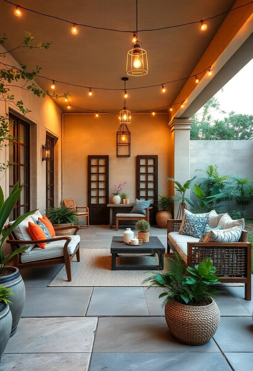 Soft ‍Lighting: Hang lanterns or‍ fairy ⁣lights⁣ to create a warm,⁤ inviting glow that transforms your ‌patio into a ‌serene evening ‌retreat