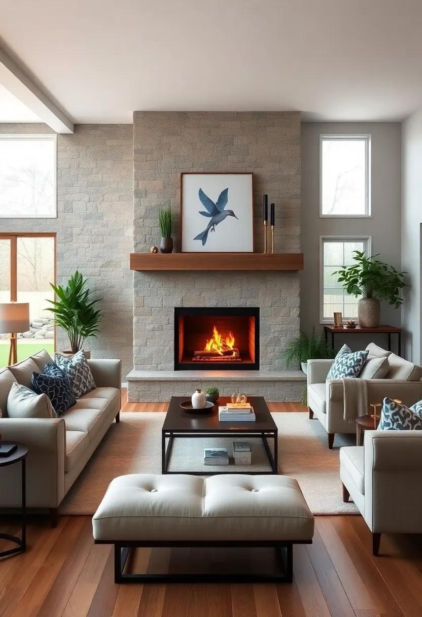 27 Inspiring Ideas for a Cozy Modern Farmhouse Living Room with a Delightful Fireplace