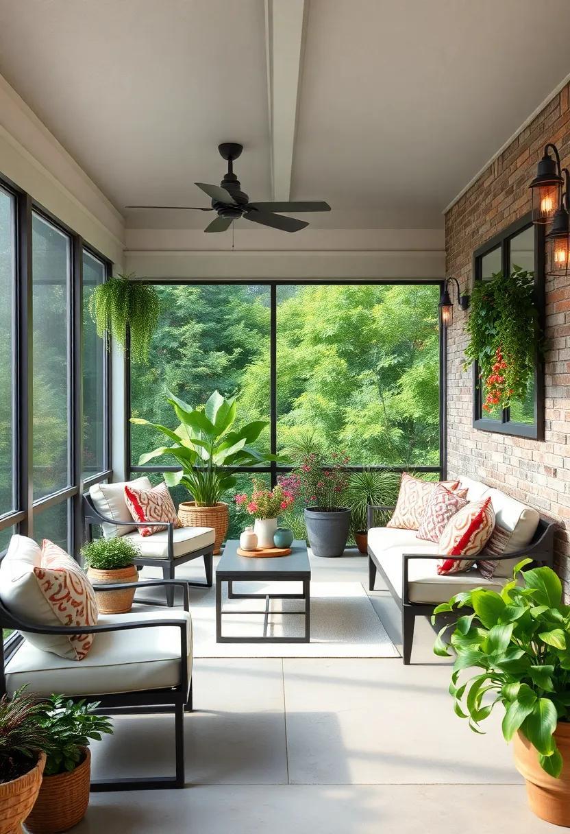 24 Charming Ideas to Enhance Your Small Screened Porch with Outdoor Plants