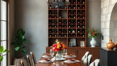 25 Timeless Touches for a Vintage Dining Room Featuring a Classic Wine Rack