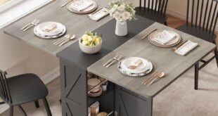 How Our Folding Farmhouse Table Transformed Our Small Space Dining