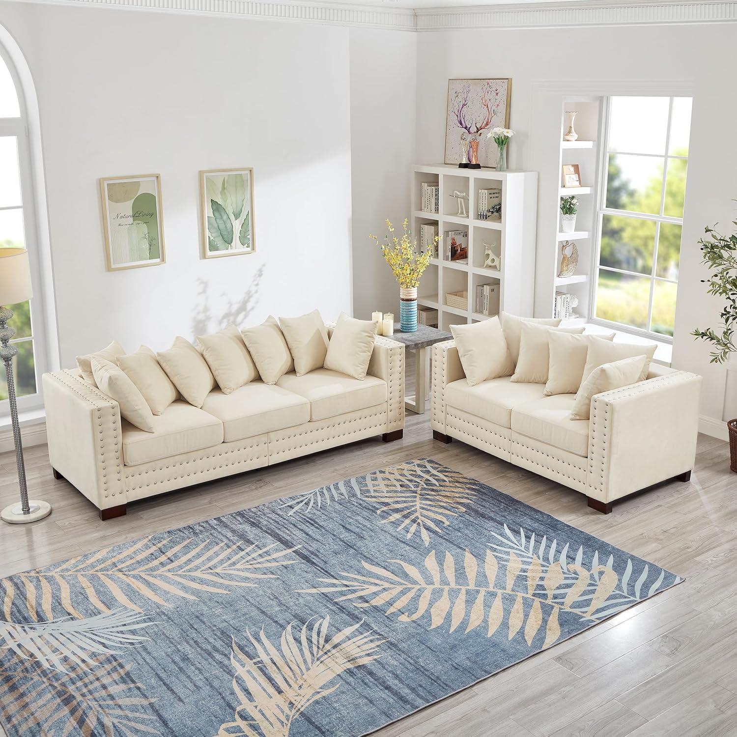 Our Take on the Modern Velvet Apricot Sofa Set: Style Meets Comfort