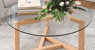 Our Take on the Modern Round Glass Coffee Table with Wood Base