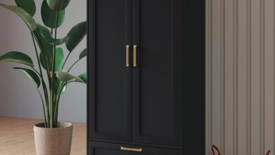 How We Organized Our Space with the Sleek 60″ Black Armoire