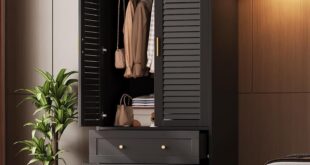 Our Take on the 65″ Black Wooden Armoire: Stylish Storage Solution