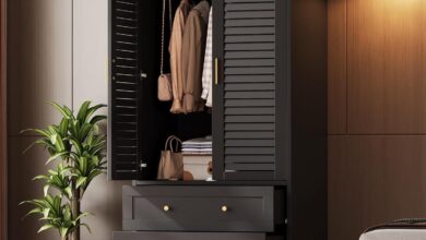 Our Take on the 65″ Black Wooden Armoire: Stylish Storage Solution