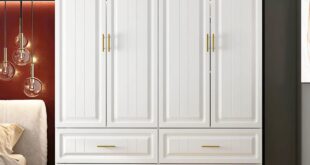 Our Honest Review: AIEGLE 4-Door White Wardrobe for Bedroom Storage