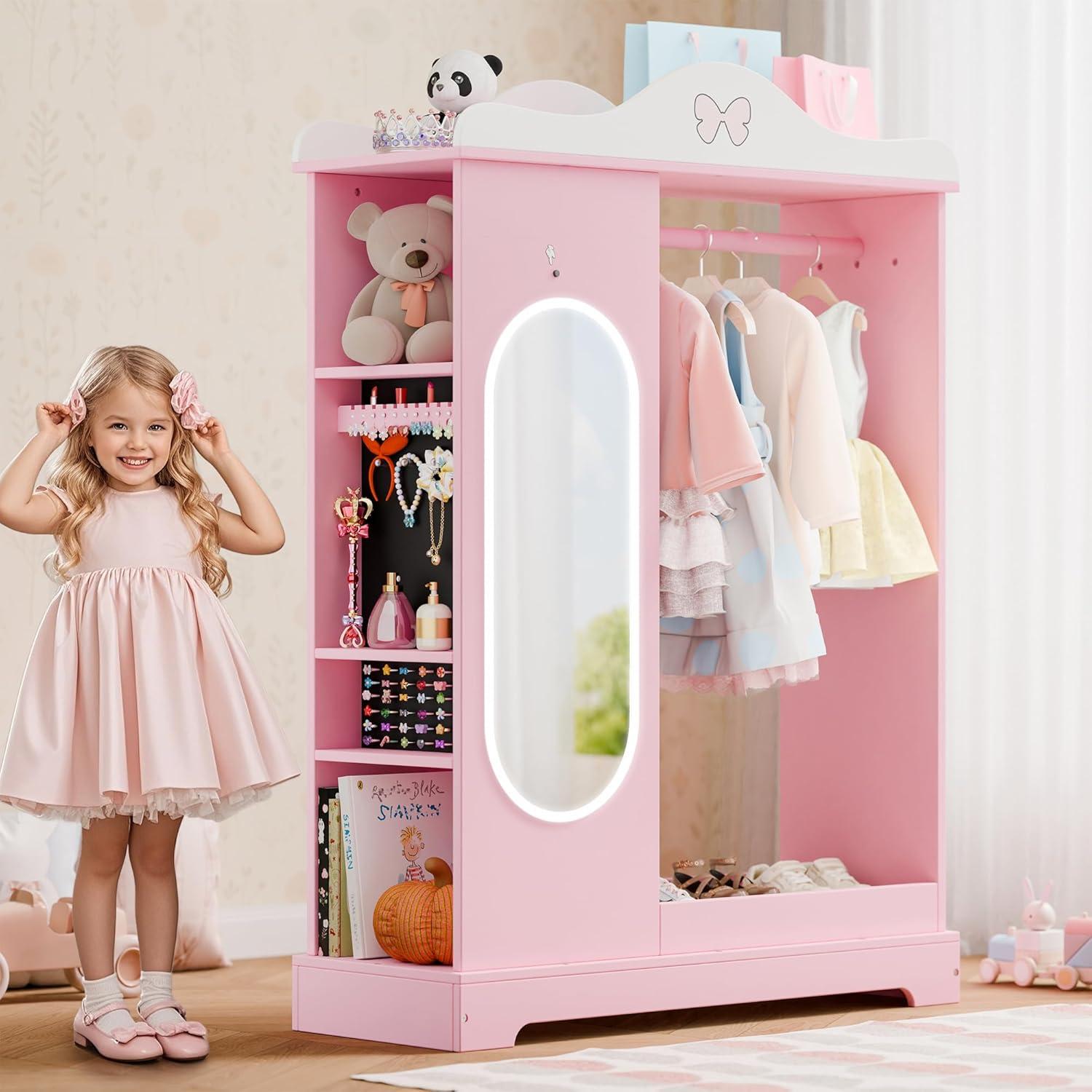 How We Organize Dress-Up Fun with Xilingol’s Pink Armoire