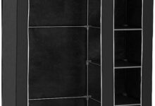 Our Review: Portable Black Canvas Wardrobe for Easy Storage Solutions