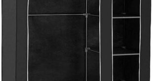 Our Review: Portable Black Canvas Wardrobe for Easy Storage Solutions