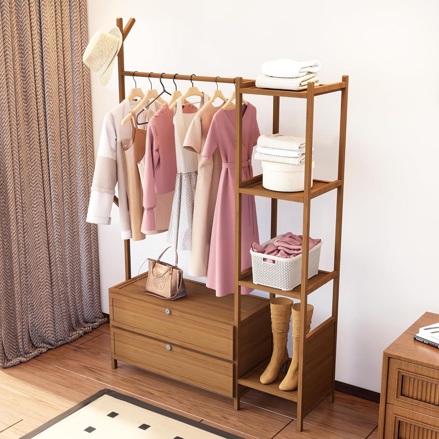 Organizing with Style: Our Take on the Bamboo 5-Tier Clothes Rack