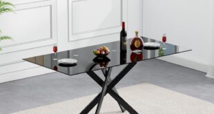 Our Take on the Sleek 51.18″ Glass Dining Table for 4-6