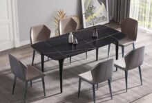 Our Take on the Sleek 70.87″ Artificial Stone Dining Table