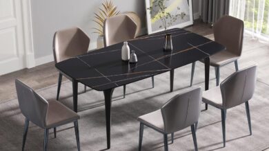 Our Take on the Sleek 70.87″ Artificial Stone Dining Table